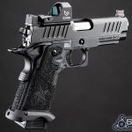 6mmProShop Staccato Licensed C2 Compact 2011 Gas Blowback T8 Airsoft Pistol (Model: Stippled Grip / Green Gas)